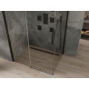 Mexen Omega sliding shower cabin 110 x 70 cm, transparent, black - 825-110-070-70-00