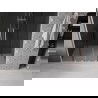 Mexen Velar L Duo 140 cm Sliding Shower Door, Graphite, Brushed Nickel - 871-140-003-42-97