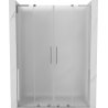 Mexen Velar L Duo sliding shower door 140 cm, frosted, chrome - 871-140-003-32-01