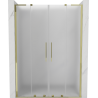 Mexen Velar L Duo sliding shower doors 140 cm, frost, gold - 871-140-003-32-50