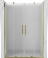 Mexen Velar L Duo 150 cm sliding shower doors, frosted, gold - 871-150-003-32-50