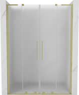 Mexen Velar L Duo sliding shower doors 140 cm, frosted, brushed gold - 871-140-003-32-55