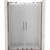 Mexen Velar L Duo sliding shower door 140 cm, frosted, rose gold - 871-140-003-32-60