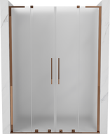 Mexen Velar L Duo sliding shower door 140 cm, frosted, rose gold - 871-140-003-32-60