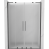 Mexen Velar L Duo sliding shower doors 140 cm, frosted, gun gray brushed - 871-140-003-32-66