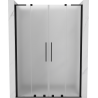 Mexen Velar L Duo sliding shower door 150 cm, frost, black - 871-150-003-32-70