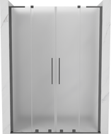 Mexen Velar L Duo sliding shower doors 140 cm, frost, gun metal - 871-140-003-32-95