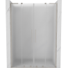 Mexen Velar L Duo sliding shower doors 140 cm, frost, brushed nickel - 871-140-003-32-97