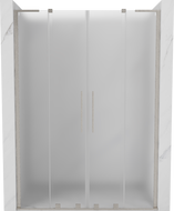 Mexen Velar L Duo sliding shower doors 140 cm, frost, brushed nickel - 871-140-003-32-97