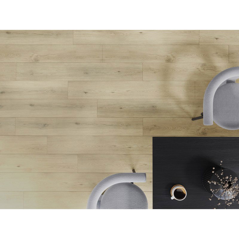 Mexen Calera SPC 6.5 mm Vinyl Panel Sample, IXPE Underlay 1.5 mm, 4 V-Groove, Oak - F1020-S