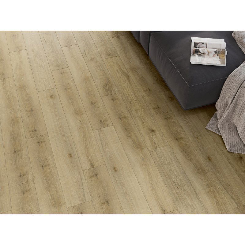 Mexen Charter Oak vinyl panel sample 1240 x 182 mm SPC 6.5 mm, IXPE 1.5 mm underlay, 4 V-Groove, Oak - F1022-S