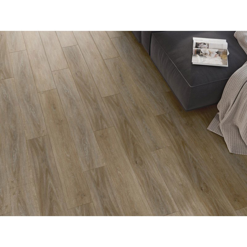 Mexen Palermo sample SPC vinyl panel 6.5 mm, IXPE underlay 1.5 mm, 4 V-Groove, Oak - F1025-S