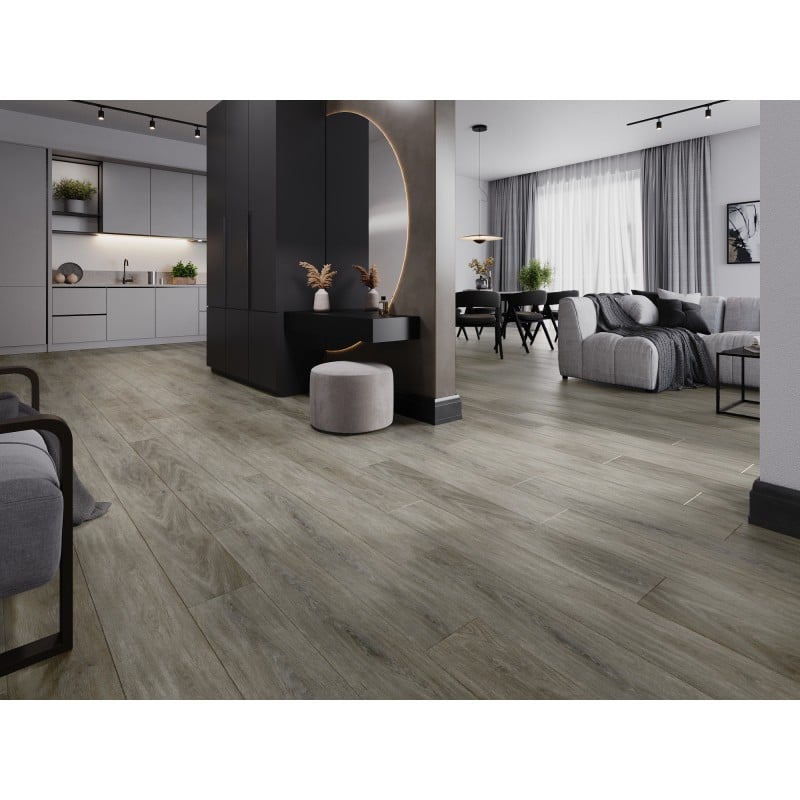 Mexen La Porte sample vinyl panels 1240 x 182 mm SPC 6.5 mm, IXPE underlay 1.5 mm, 4 V-Groove, Oak - F1026-S