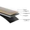 Mexen Mount Vernon SPC vinyl panel sample 6.5 mm, 1.5 mm IXPE underlay, 4-sided V-groove, Oak - F1029-S