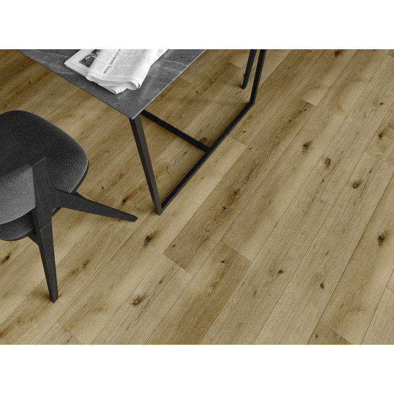 Mexen Oakley sample of SPC vinyl panels 6.5 mm, IXPE underlay 1.5 mm, 4 V-Groove, Oak - F1030-S