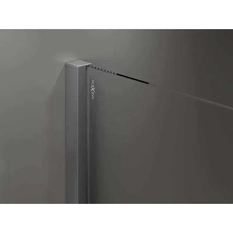 Mexen Velar sliding shower wall Walk-in 100 x 200 cm, transparent 8 mm, gun metal - 871-100-000-03-95