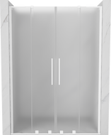 Mexen Velar L Duo 140 cm Sliding Shower Door, Frosted, White - 871-140-003-32-20