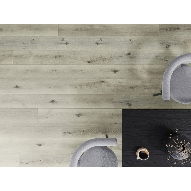 Mexen Silver Lake vinyl panel sample 1240 x 182 mm SPC 6.5 mm, IXPE underlay 1.5 mm, 4 V-Groove, Oak - F1034-S