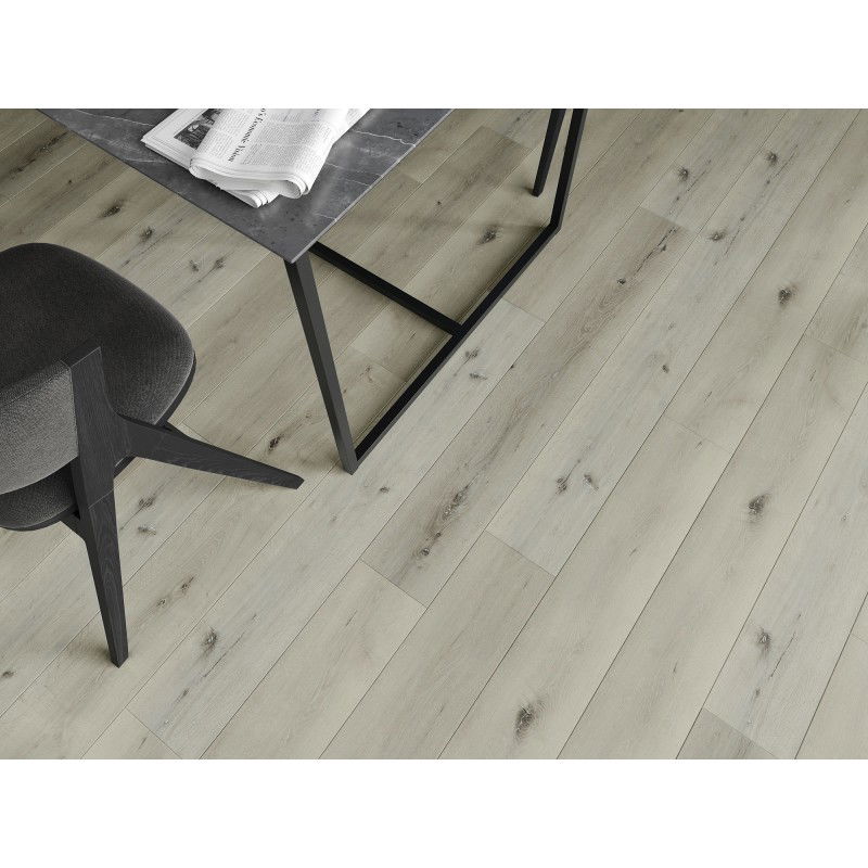 Mexen Silver Lake vinyl panel sample 1240 x 182 mm SPC 6.5 mm, IXPE underlay 1.5 mm, 4 V-Groove, Oak - F1034-S