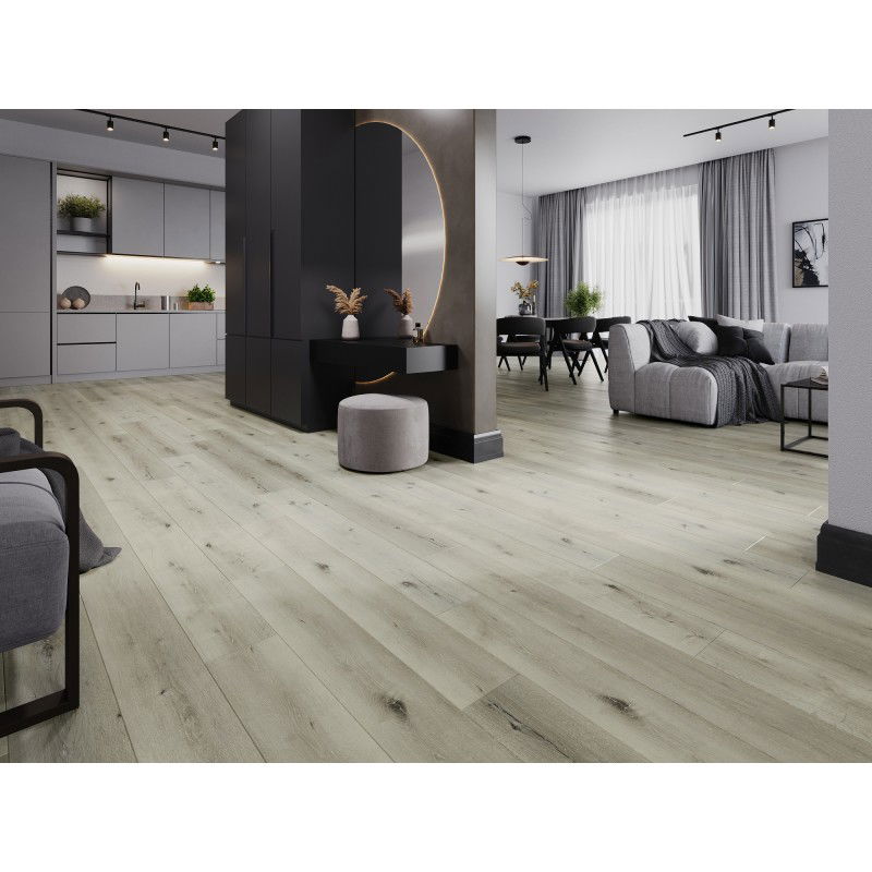 Mexen Silver Lake sample of SPC vinyl panels 6.5 mm, IXPE 1.5 mm underlay, 4 V-Groove, Oak - F1034-S