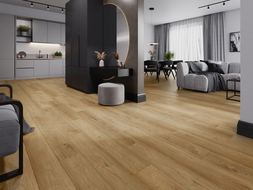 Mexen Sunset Hills vinyl panel sample 1240 x 182 mm SPC 6.5 mm, IXPE underlayment 1.5 mm, 4 V-Groove, Oak - F1037-S