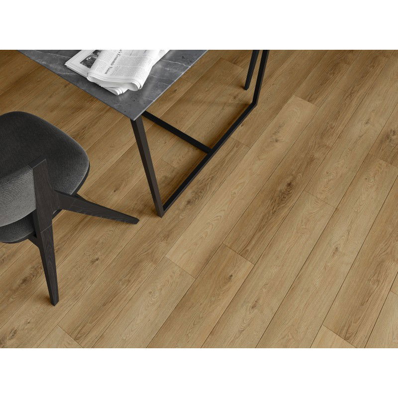 Mexen Sunset Hills sample of SPC vinyl panels 6.5 mm, IXPE underlay 1.5 mm, 4 V-Groove, Oak - F1037-S