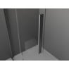 Mexen Velar sliding shower wall Walk-in 130 x 200 cm, transparent 8 mm, gun metal - 871-130-000-03-95