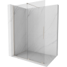 Mexen Velar sliding shower wall Walk-in 140 x 200 cm, transparent 8 mm, brushed nickel - 871-140-000-03-97