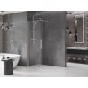 Mexen Velar Walk-in Sliding Shower Wall 150 x 200 cm, Transparent 8 mm, Brushed Nickel - 871-150-000-03-97