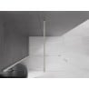 Mexen Velar Walk-in Sliding Shower Wall 150 x 200 cm, Transparent 8 mm, Brushed Nickel - 871-150-000-03-97