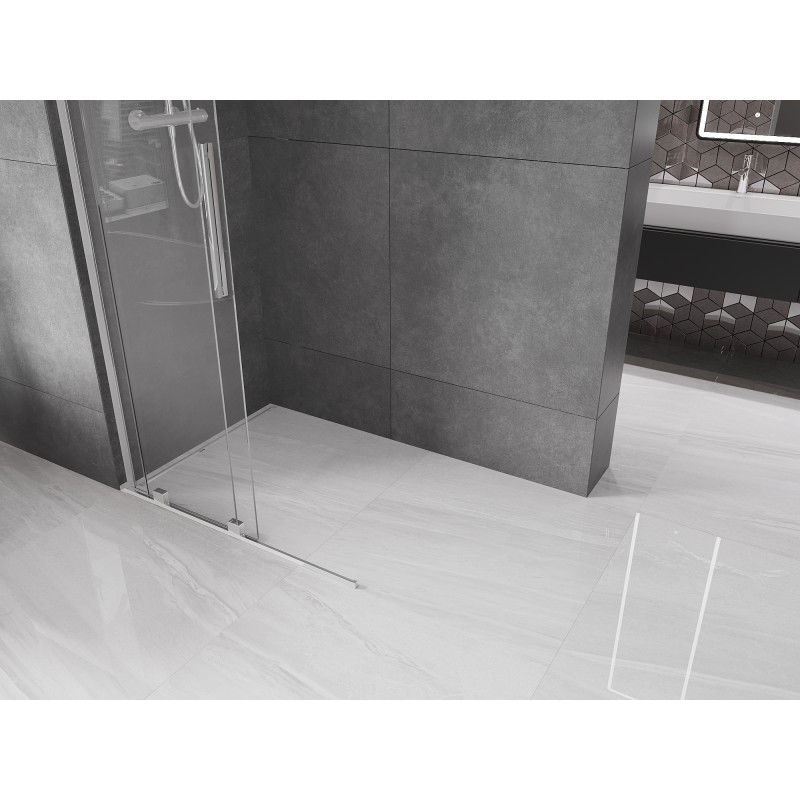 Mexen Velar L sliding shower wall Walk-in 90 x 200 cm, transparent 8 mm, chrome - 871-090-003-03-01
