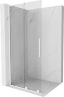 Mexen Velar L Sliding Shower Wall Walk-in 110 x 200 cm, Transparent 8 mm, White - 871-110-003-03-20