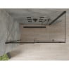Mexen Omega extendable shower cubicle 140 x 80 cm, Transparent, Black - 825-140-080-70-00