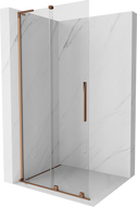 Mexen Velar L sliding shower wall Walk-in 90 x 200 cm, transparent 8 mm, rose gold - 871-090-003-03-60