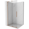 Mexen Velar L Sliding Shower Wall Walk-in 100 x 200 cm, Transparent 8 mm, Brushed Copper - 871-100-003-03-65