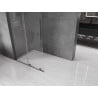 Mexen Velar L Sliding Shower Wall Walk-in 100 x 200 cm, Transparent 8 mm, Brushed Gun Gray - 871-100-003-03-66