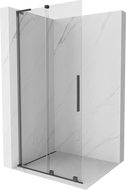 Mexen Velar L Sliding Shower Wall Walk-in 120 x 200 cm, Transparent 8 mm, Brushed Gun Gray - 871-120-003-03-66