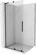 Mexen Velar L sliding shower screen Walk-in 100 x 200 cm, transparent 8 mm, black - 871-100-003-03-70