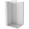 Mexen Velar L sliding shower wall Walk-in 100 x 200 cm, transparent 8 mm, brushed nickel - 871-100-003-03-97