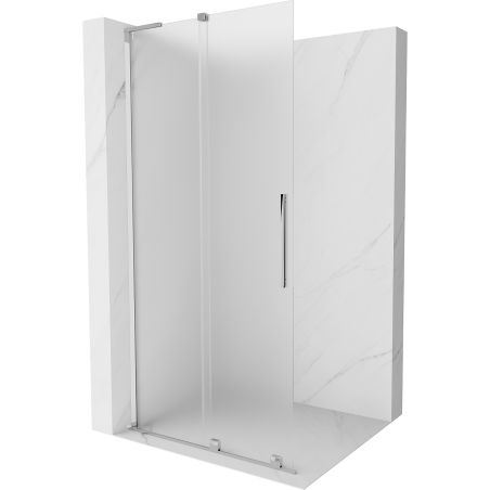 Mexen Velar L sliding shower wall Walk-in 100 x 200 cm, frost 8 mm, chrome - 871-100-003-33-01