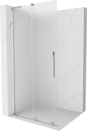 Mexen Velar L sliding shower wall Walk-in 100 x 200 cm, frost 8 mm, chrome - 871-100-003-33-01