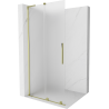 Mexen Velar L Sliding Shower Wall Walk-in 120 x 200 cm, Frosted 8 mm, Gold - 871-120-003-33-50