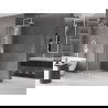 Mexen Velar L Shower Wall Sliding Walk-in 110 x 200 cm, Frosted 8 mm, White - 871-110-003-33-20