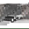 Mexen Velar L Shower Wall Sliding Walk-in 110 x 200 cm, Frosted 8 mm, White - 871-110-003-33-20