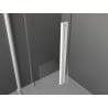 Mexen Velar L Sliding Shower Wall Walk-in 110 x 200 cm, Frosted 8 mm, White - 871-110-003-33-20