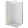 Mexen Velar L Sliding Shower Wall Walk-in 120 x 200 cm, Frosted 8 mm, Brushed Gold - 871-120-003-33-55