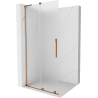 Mexen Velar L Sliding Shower Wall Walk-in 100 x 200 cm, Frosted 8 mm, Rose Gold - 871-100-003-33-60