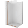 Mexen Velar L Sliding Shower Wall Walk-in 120 x 200 cm, Frosted 8 mm, Brushed Copper - 871-120-003-33-65