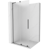 Mexen Velar L Sliding Shower Wall Walk-in 110 x 200 cm, Frosted 8 mm, Gun Gray Brushed - 871-110-003-33-66