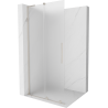 Mexen Velar L Sliding Shower Wall Walk-in 120 x 200 cm, Frosted 8 mm, Brushed Nickel - 871-120-003-33-97
